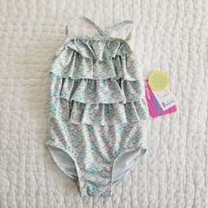 NWT Sol Swim Ruffle 1 Piece Bathing Suit size 2T